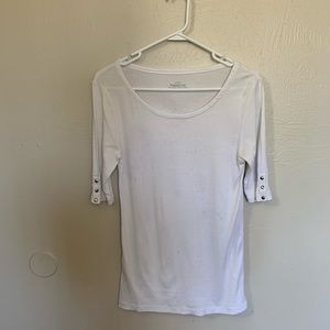 Perfect Fit Button Sleeves Casual Cotton Top